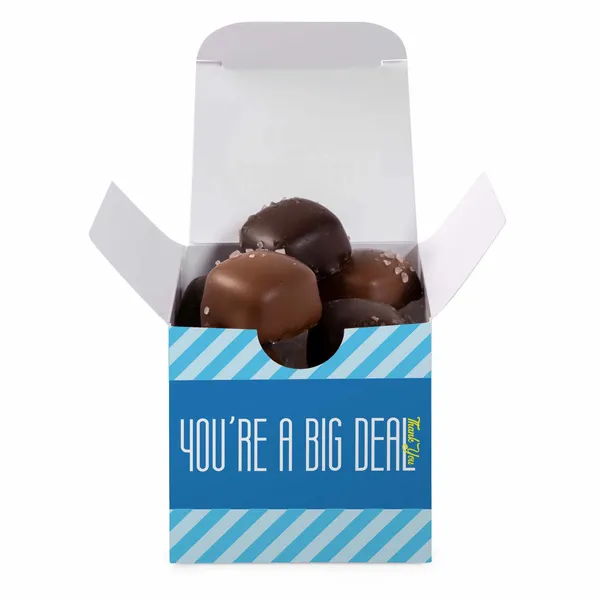 Sea Salt Caramels in Full Color Custom Box - Custom Ribbons Now