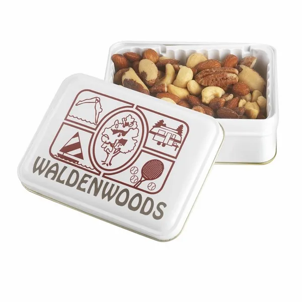 Keepsake Gift Tin - Deluxe Mixed Nuts - Custom Ribbons Now