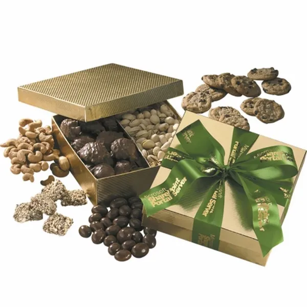Gift Box with Honey Roasted Peanuts - Custom Ribbons Now