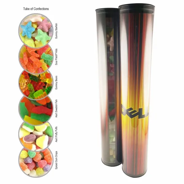 Clever Candy Tube of Confections - Custom Ribbons Now