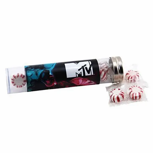Large 6" Candy Tube with Starlight Mints - Custom Ribbons Now