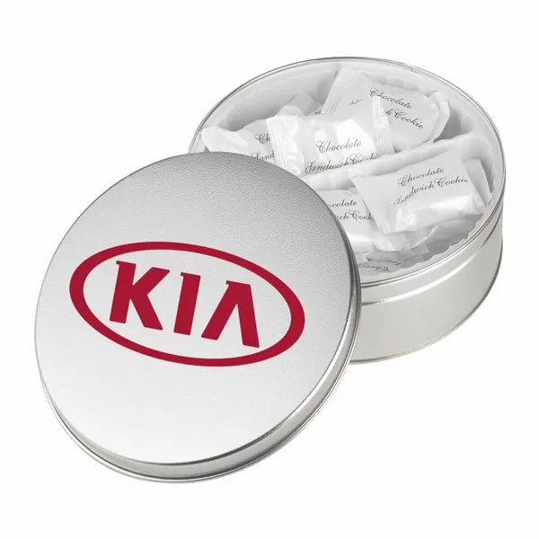 Warm Wishes Tins - Chocolate Covered Sandwich Cookie - Custom Ribbons Now