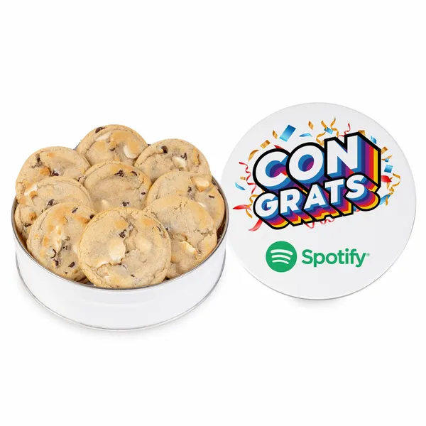 Fresh Beginnings Double Chip Cookie Tin (Small) - Custom Ribbons Now