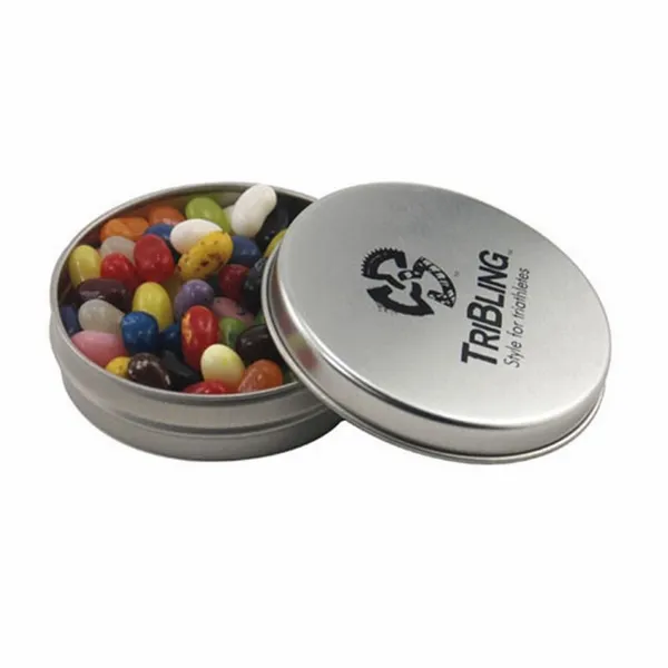 Round Tin with Jelly Bellies - SBF2900 - Custom Ribbons Now