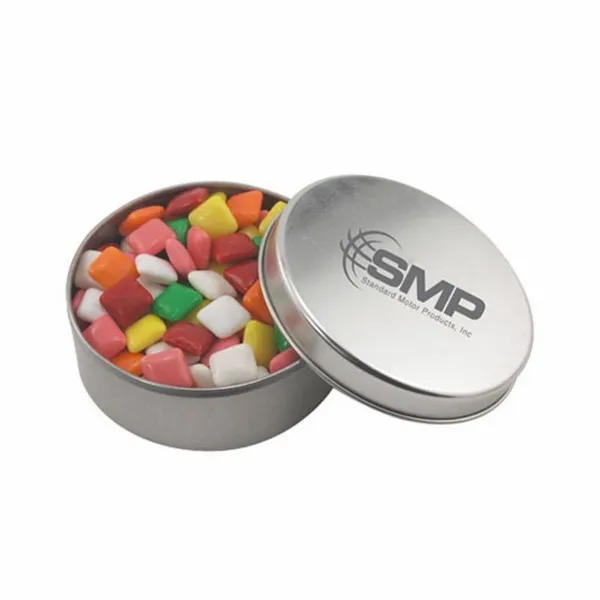 Round Tin with Mini Chicklets - SBF3000 - Custom Ribbons Now