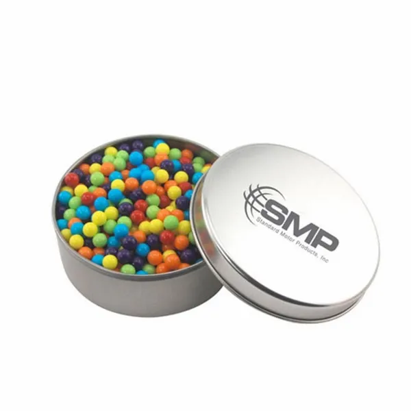Round Tin with Mini Jawbreakers - SBF3000 - Custom Ribbons Now