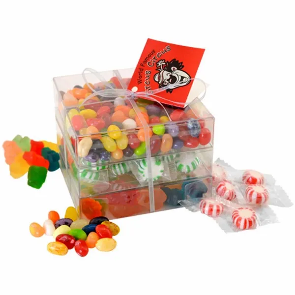3 Way Candy Stack Acetate Tower - TRB802 - Custom Ribbons Now