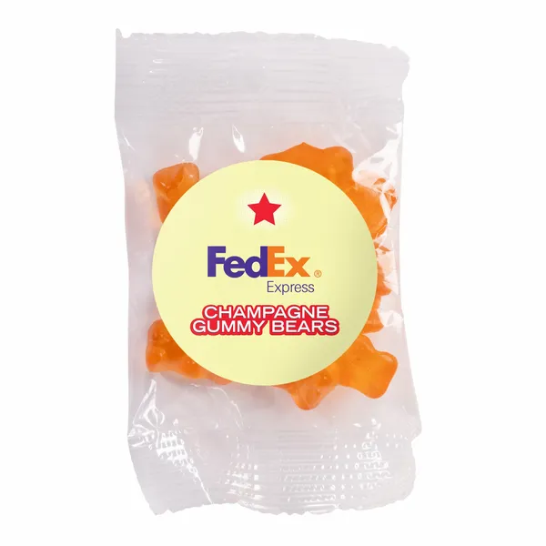 Candy By Color 1 oz. Goody Bag with Gummy Bears - Custom Ribbons Now
