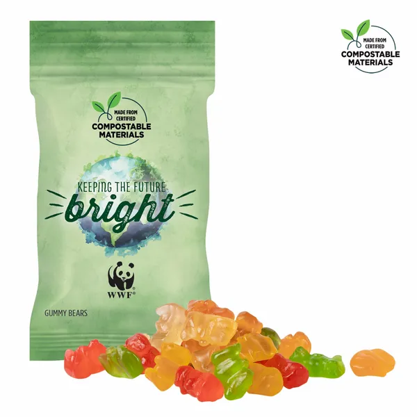 1oz ECO-Digibag, Compostable & Full Color, Gummy Bears - Custom Ribbons Now