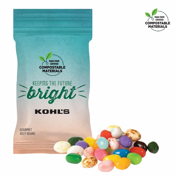 1oz ECO-Digibag, Compostable & Full Color, Gourmet Jelly Beans - Custom Ribbons Now