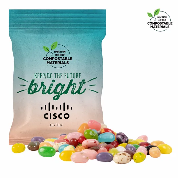 2oz. ECO-Digibag, Compostable & Full Color, Jelly Belly - Custom Ribbons Now