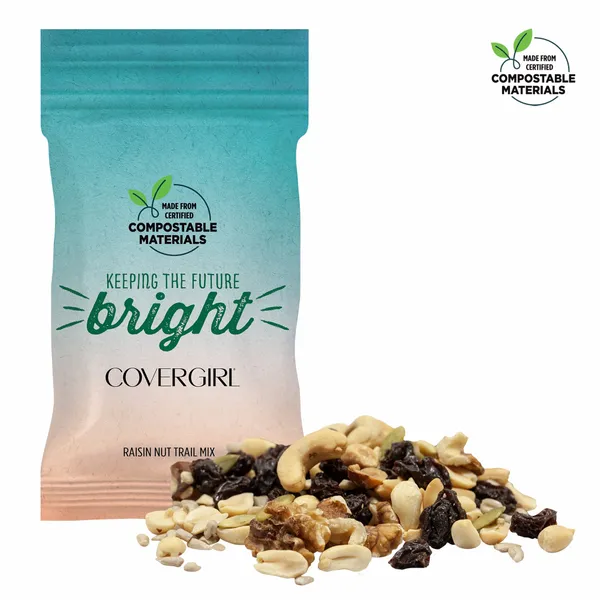 1oz. ECO-Digibag, Compostable & Full Color, Raisin Nut Mix - Custom Ribbons Now