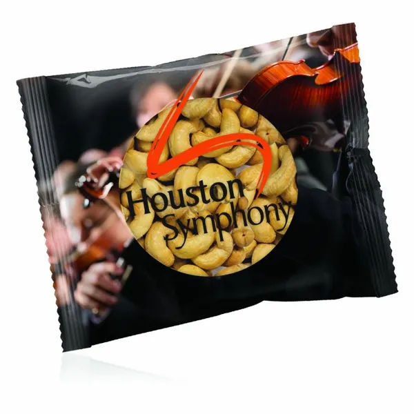 2oz. Full Color DigiBag™ with Jumbo Salted Cashews - Custom Ribbons Now