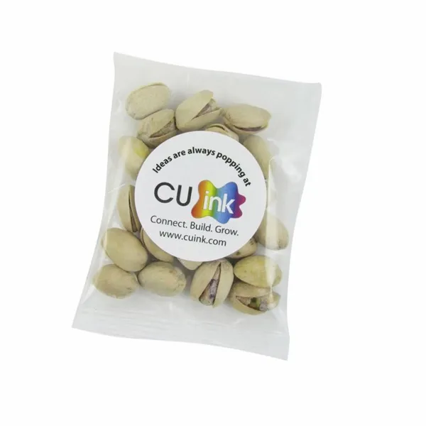 1oz. Goody Bags - Jumbo Salted Pistachios - Custom Ribbons Now