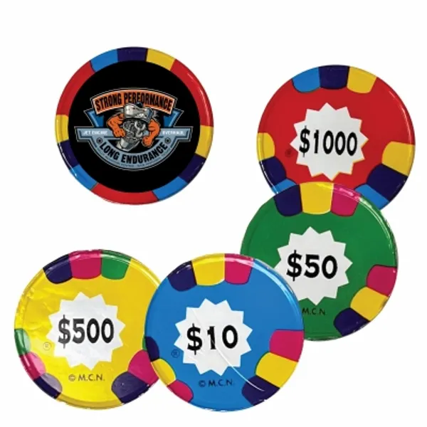 Chocolate Poker Chips - Custom Ribbons Now
