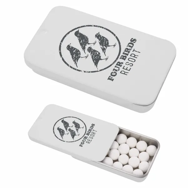Signature Peppermints In Slider Tin - Custom Ribbons Now