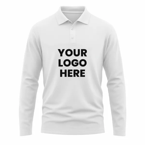 Full Color Sublimated Long Sleeve Polo - Custom Ribbons Now