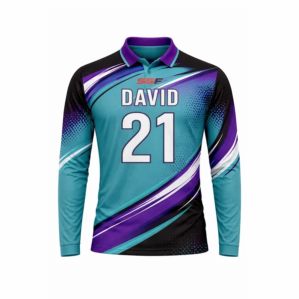 Full Color Sublimated Long Sleeve Polo - Custom Ribbons Now