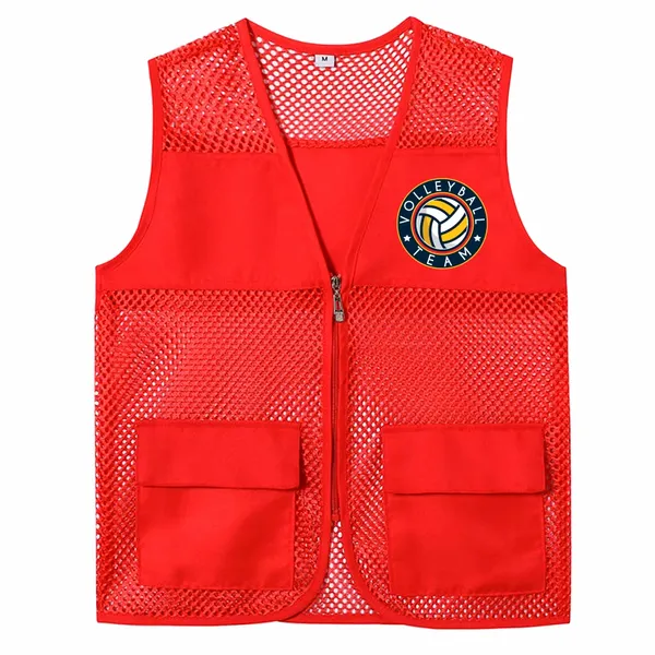 Breathable Mesh Vests with Zippers - Custom Ribbons Now