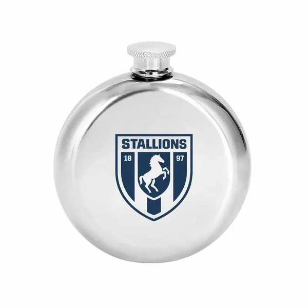 Round Hip Flasks - Custom Ribbons Now