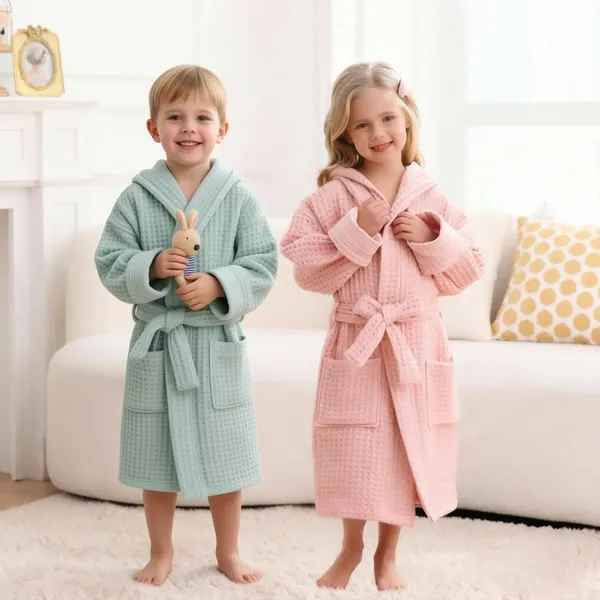 Custom Kids Waffle Robes - Custom Ribbons Now