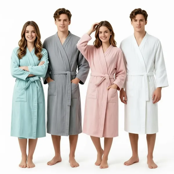 4 Layer Gauze Cotton Bathrobes - Custom Ribbons Now