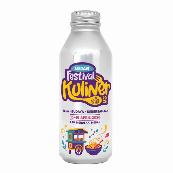 16 oz Aluminum Chubby Bottle with Direct Print - Custom Ribbons Now