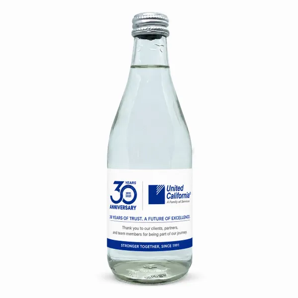 12 oz Glass Water Bottle (GLA12) - Custom Ribbons Now