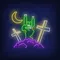 Devil Horn Zombie Hand Gesture Neon Sign - Custom Ribbons Now
