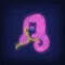 Girl with Pink Hair Neon Sign - Custom Ribbons Now