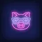 Cute Cartoon Pink Pig Sunglasses Neon Sign - Custom Ribbons Now