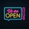 We Are Open Neon Sign - Custom Ribbons Now
