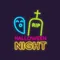 RIP Ghost Halloween Night Neon Sign - Custom Ribbons Now