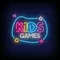 Kids Games Neon Sign - Custom Ribbons Now