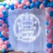 Happy Birthday Cake in Circle Neon Sign - Custom Ribbons Now