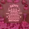 Big Happy Birthday Text with Cake Neon Sign - Custom Ribbons Now