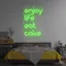 Enjoy Life Eat Cake Neon Sign - Custom Ribbons Now