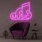 Music Neon Sign - Custom Ribbons Now