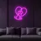 Scribble Dog Heart Neon Sign - Custom Ribbons Now