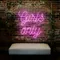 Chic Pink Girls Only Neon Sign - Custom Ribbons Now