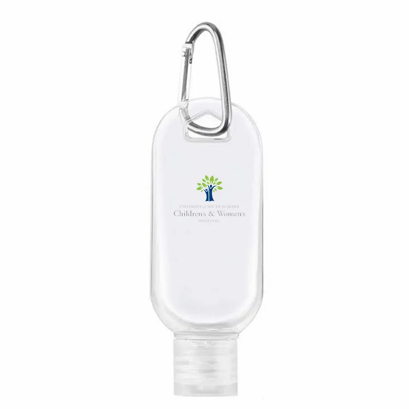 Sanitizer Bottles With Carabiner - Custom Ribbons Now