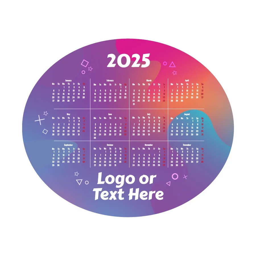 Colorful Gradient Calendar Mouse Pad - Custom Ribbons Now