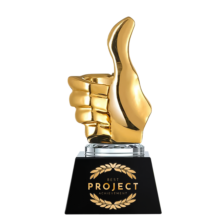 Excellence Trophy - Custom Ribbons Now