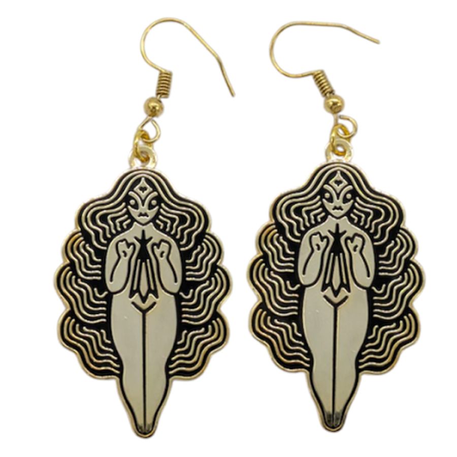 Hard Enamel Metal Earrings - Custom Ribbons Now