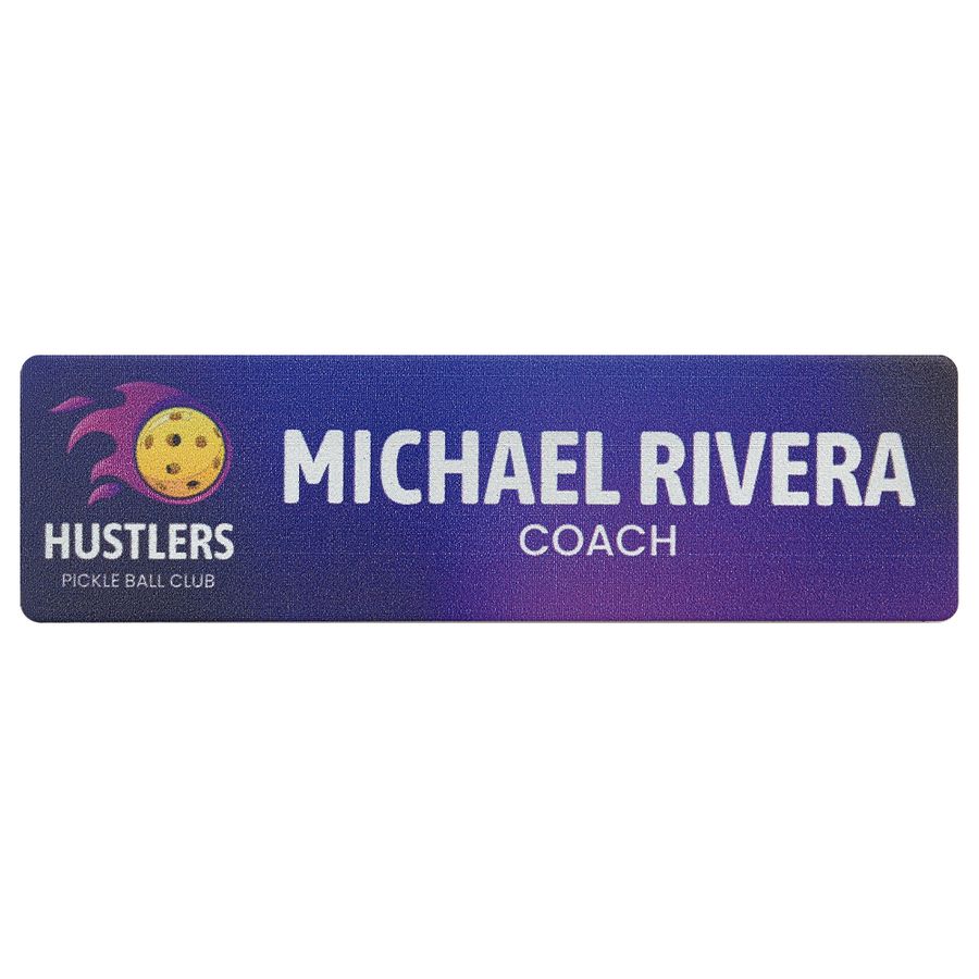 UV Printed Name Badges - Custom Ribbons Now