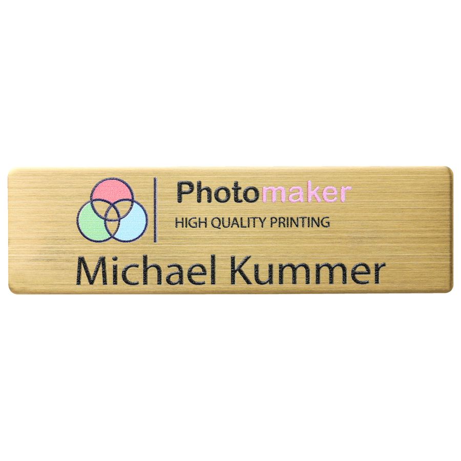 UV Printed Name Badges - Custom Ribbons Now