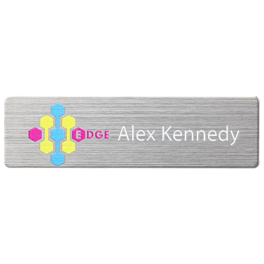 UV Printed Name Badges - Custom Ribbons Now