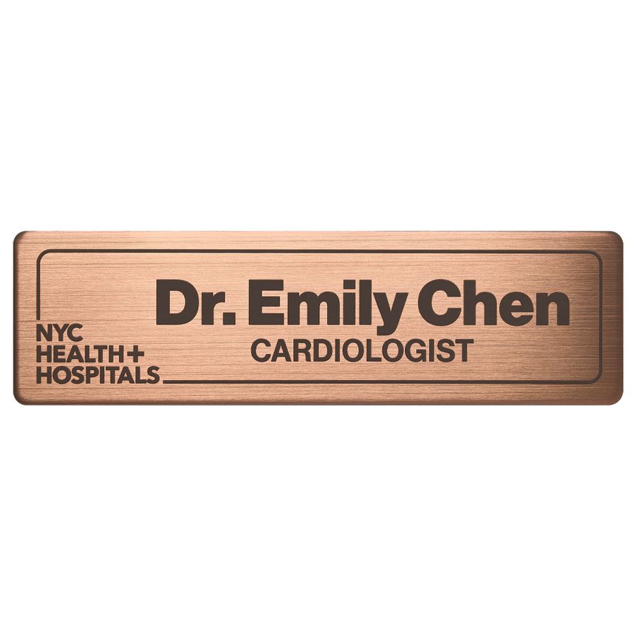 Engraved Metal Name Badges - Custom Ribbons Now