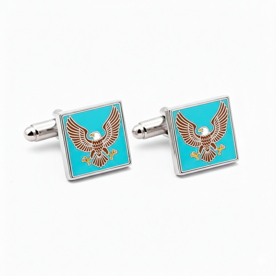 Hard Enamel Cufflinks - Custom Ribbons Now