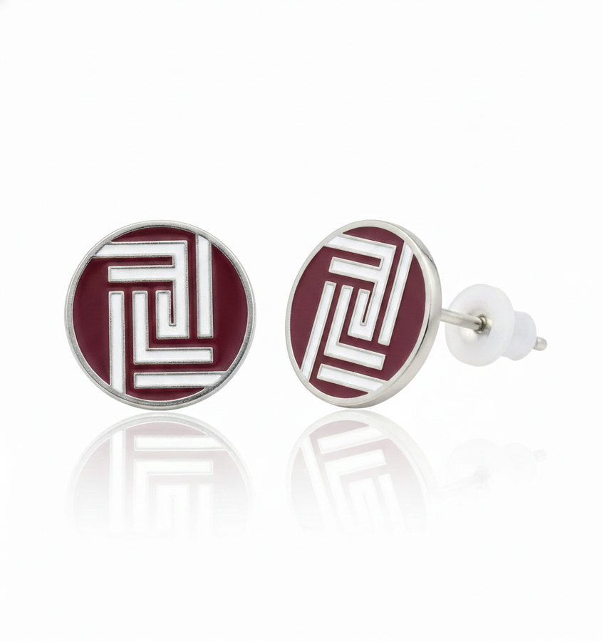 Soft Enamel Metal Earrings - Custom Ribbons Now